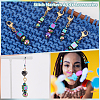 Round & Cube & Abacus Beaded Pendant Stitch Markers HJEW-AB00295-4