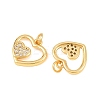 Brass Micro Pave Cubic Zirconia Pendants KK-F927-12C-G-2