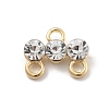 Brass Micro Pave Clear Cubic Zirconia Chandelier Components Link KK-D283-11G-1