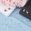 10 Pairs 925 Sterling Silver Flat Pad Stud Earring Settings STER-BBC0006-58B-S-4