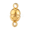 Round Brass Magnetic Clasps with Loops KK-D331-G-NF-3