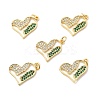 Brass Micro Pave Cubic Zirconia Pendants KK-E068-VB129-3