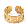 Golden 304 Stainless Steel Open Cuff Rings LS-RJEW-P091-01G-G-2