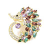 Rhinestone Hedgehog Badge LS-JEWB-E013-02G-03-1