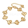 304 Stainless Steel Heart Link Chain Bracelets for Valentine's Day Gift LS-BJEW-D359-17A-G-3