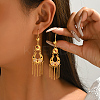 Ethnic Style Alloy Long Tassel Chandelier Earrings for Women JY2387-4