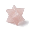 Natural Rose Quartz Sculpture Healing Crystal Merkaba Star Ornament G-C110-08G-2