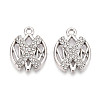 Alloy Rhinestone Pendants FIND-N008-04P-1