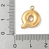 304 Stainless Steel Initial Pendants STAS-S186-12Q-G-3