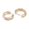 Brass Micro Pave Clear Cubic Zirconia Hoop Earring EJEW-L292-004G-2