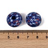 Independence Day Theme Wood European Beads WOOD-Z005-01C-02-3