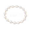 Natural Cultured Freshwater Pearl Round Beaded Stretch Bracelets for Women BJEW-JB12126-2
