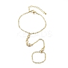 Brass Micro Pave Cubic Zirconia Mittens Bracelets BJEW-C156-01G-03-4