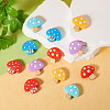 12Pcs 6 Styles Mushroom Food Grade Eco-Friendly Silicone Focal Beads SIL-TA0001-92-4