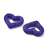 Heart Shape Polymer Clay Rhinestone Beads CLAY-NH0001-09A-15-3