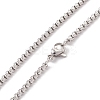 Alloy Star with Skull Pendant Necklace with 201 Stainless Steel Chains for Men Women NJEW-E016-14AS-4