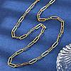 304 Stainless Steel Paperclip Chain Necklaces NJEW-H072-01G-1