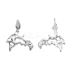 Brass Twist Dangle Stud Earrings for Women EJEW-N012-49P-1