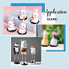 100Pcs 4 Style Acrylic Flat Round Action Figure Display Bases KY-FG0001-07-6