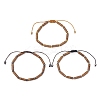 3Pcs Natural Elephant Skin Jasper & Synthetic Hematite Beaded Braided Bead Bracelets for Men Women BJEW-JB12546-5