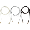 3Pcs 3 Colors Imitation Leather Braided Wrap Chain Belts AJEW-GF0011-99-7