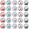 40Pcs 5 Colors UV Plating Iridescent Transparent Acrylic Beads OACR-SP0001-99-7