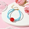Glass Seed Beads Multi-strand Bracelets BJEW-MZ00104-02-2