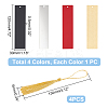4Pcs 4 Style Blank Bookmark Pendants OFST-UN0001-02-4