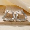 Chic Minimalist Elegant U-shaped Sparkling Brass Hoop Earrings Fashion Jewelry WP8553-2-1