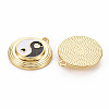 Rack Plating Light Gold Alloy Enamel Pendants ENAM-Q444-012C-RS-2