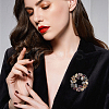 1Pc Alloy Rhinestone Lapel Pins JEWB-CP0001-44-6