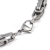 Tarnish Resistant 201 Stainless Steel ID Bracelets BJEW-F331-08P-3