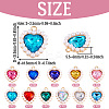 44Pcs 11 Colors Alloy Rhinestone Pendants ALRI-TA0001-27-4