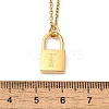 304 Stainless Steel Rolo Chain Pendant Necklaces NJEW-S444-01G-09-3