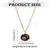 1Pc Alloy Black Enamel Moon Sun Pendant Necklaces NJEW-LP0002-94G-2