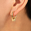 Elegant Butterfly 201 Stainless Steel Hoop Earrings OL2798-1