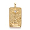 Brass Micro Pave Clear Cubic Zirconia Pendants X-ZIRC-Z004-01B-1