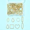 70Pcs 7 Styles Brass Geometric Linking Rings KK-FS0001-99-7