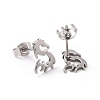 Non-Tarnish 304 Stainless Steel Tiny Dragon Stud Earrings for Men Women EJEW-G318-08P-2