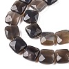 Natural Grey Agate Beads Strands G-T138-163-3