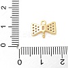 Brass Micro Pave Cubic Zirconia Connector Charms KK-U056-53G-3