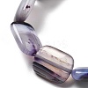 Natural Banded Agate Beads Strands G-K392-B11-13x18mm-4