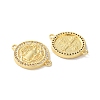 Rack Plating Brass Cubic Zirconia Saint Benedict Connector Charm KK-C084-01G-G-2