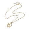 304 Stainless Steel Wavy Bar Link Chain Macrame Pouch Necklace Making NJEW-JN05061-01-1