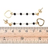 304 Stainless Steel Glass Tassel Stud Earrings EJEW-G453-05G-02-5