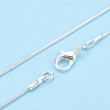 Brass Round Snake Chain Necklace with Lobster Claw Clasps MAK-ZX002-01D-S-2