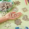 24pcs 12 Styles Unfinished Natural Poplar Wood Filigree Joiners Links WOOD-TA0001-81-6
