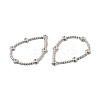 Tarnish Resistant 304 Stainless Steel Linking Ring Rhinestone Settings STAS-A070-01P-2