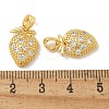 Brass Micro Pave Cubic Zirconia Pendents KK-R210-17G-3