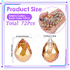 72Pcs 6 Styles Electroplated Glass Beads EGLA-SP0001-42-2